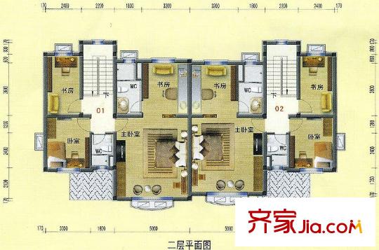 碧桂園如山湖城二期二層W1-d戶型 4室2廳2衛(wèi)