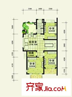 頤和南園別墅戶型圖一期別墅戶型二層S2戶型 5室2廳3衛(wèi)1廚