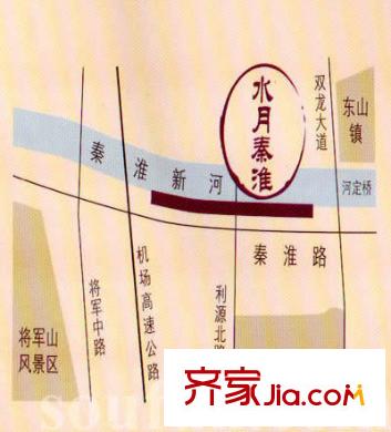 水月秦淮交通圖