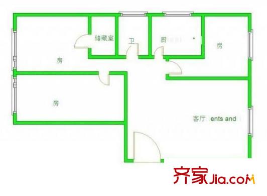 水月秦淮戶型圖戶型圖 3室 3室2廳2衛(wèi)