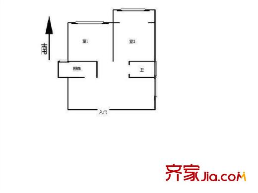 中電頤和家園戶型圖戶型圖 2室 2室2廳1衛(wèi)1廚