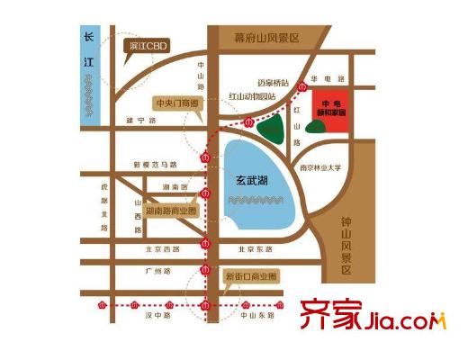 中電頤和家園交通圖區(qū)位圖