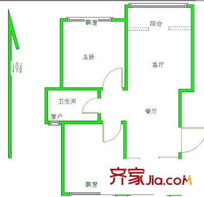 南方花園戶型圖戶型圖  2室 2室2廳1衛(wèi)1廚