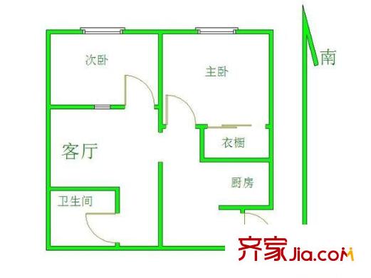 南方花園戶型圖戶型圖  2室 2室1廳1衛(wèi)1廚