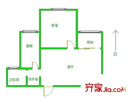 亞東城戶型圖戶型圖 1室 1室1廳1衛(wèi)1廚