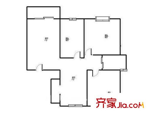 亞東城戶型圖戶型圖 3室 3室2廳1衛(wèi)1廚