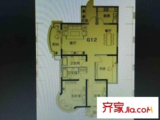 明發(fā)濱江新城三期戶型圖戶型圖 3室 3室2廳2衛(wèi)1廚