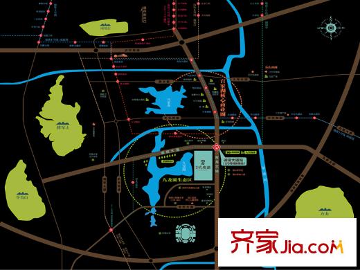 新城玖瓏湖區(qū)位圖