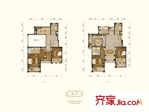恒輝假日廣場(chǎng) 一期2#、3#標(biāo)準(zhǔn)層A-7戶型 5室2廳4衛(wèi)1廚