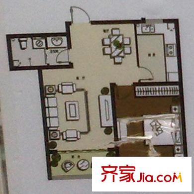 新嶺花園三期戶型圖套一 1室1廳1衛(wèi)