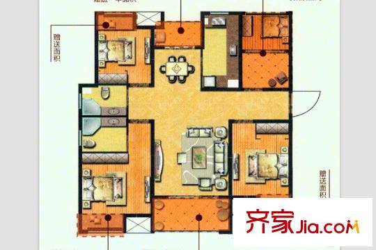 鑫苑世家76號樓C1戶型121平方米