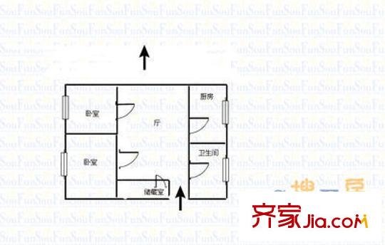 東南新苑 2室 戶(hù)型圖