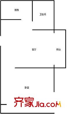華泰新苑 1室 戶型圖