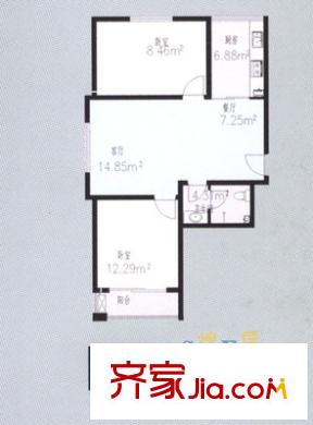 翠湖小區(qū) 2室 戶型圖
