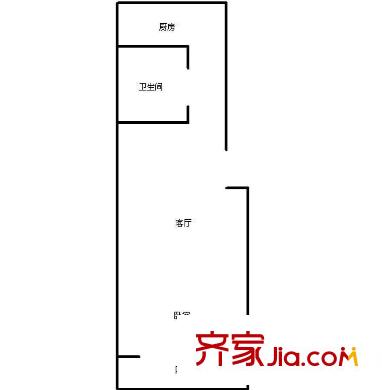 虎山花苑戶型圖1室戶型圖 1室1廳1衛(wèi)1廚