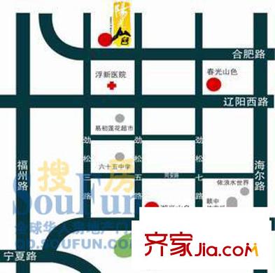 城建陽光山色交通圖