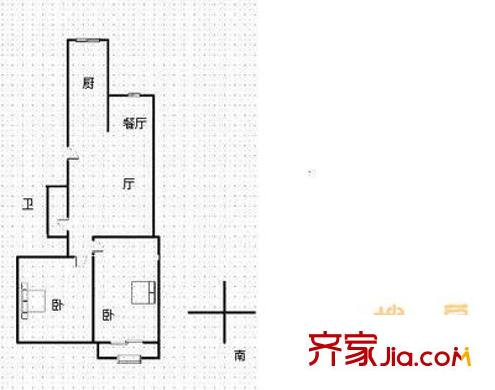 百通馨苑一區(qū) 2室 戶型圖