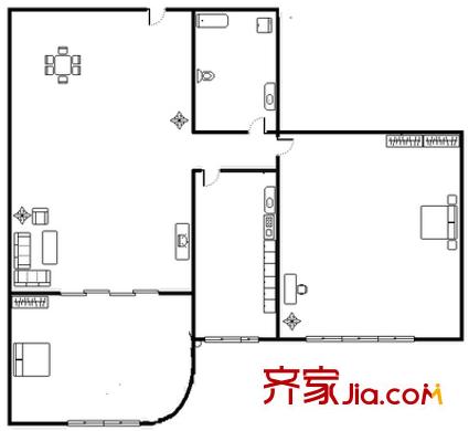 浮山后一小區(qū) 2室2廳 92平