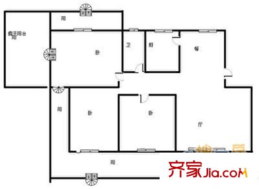 百通馨苑二區(qū) 4室 戶型圖