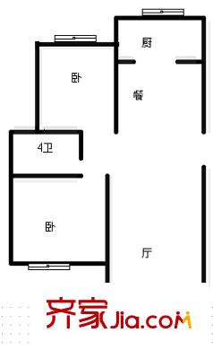 百通馨苑二區(qū) 2室 戶型圖