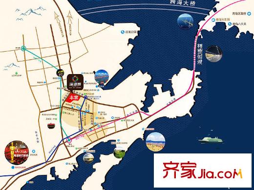 深港城區(qū)位圖