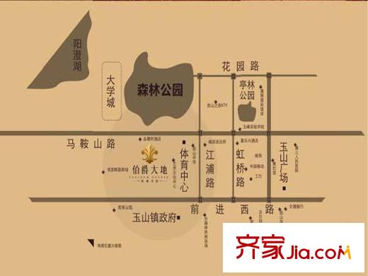 伯爵大地區(qū)位圖
