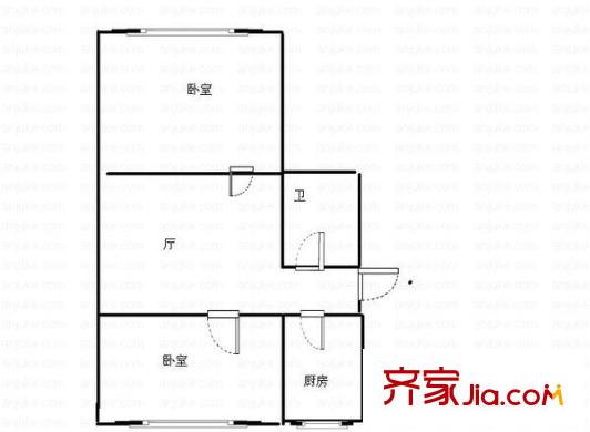 百通杭州花園戶型圖杭州花園 2室 戶型圖 2室1廳1衛(wèi)1廚