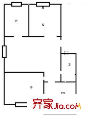百通杭州花園戶型圖杭州花園 3室2廳 92平 3室2廳1衛(wèi)1廚