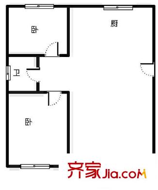 百通馨苑戶型圖2室 戶型圖 2室2廳1衛(wèi)1廚