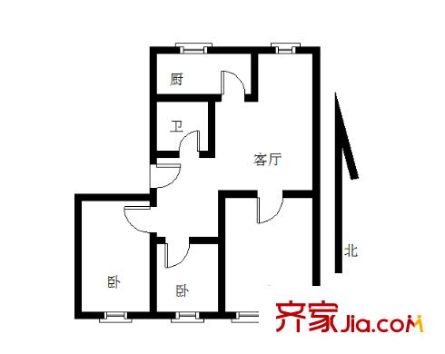 浮山后六小區(qū) 3室 戶型圖