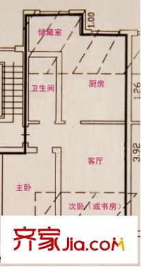 浮山后六小區(qū) 2室 戶型圖