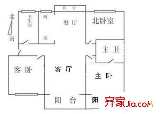 海韻嘉園 3室 戶型圖