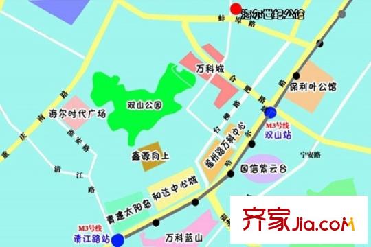 海爾世紀(jì)公館區(qū)位圖