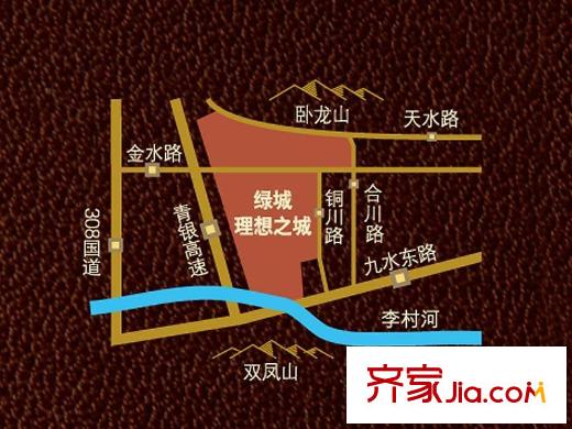綠城理想之城交通圖