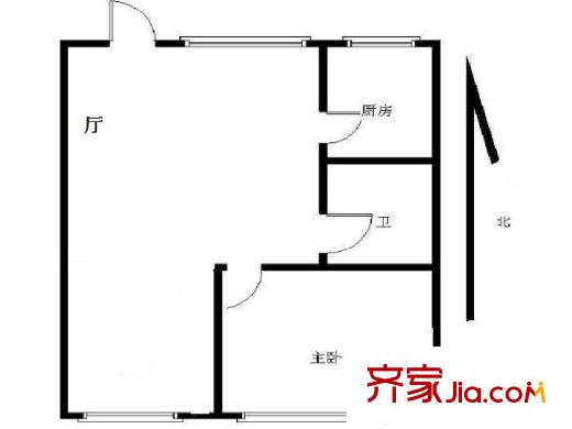 青建橄欖城1室 戶型圖