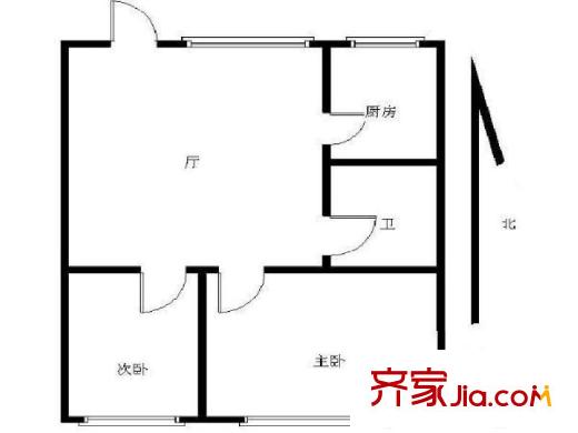 青建橄欖城 2室 戶型圖