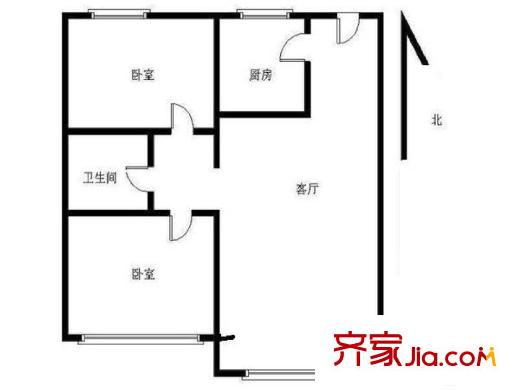 青建橄欖城 2室 戶型圖