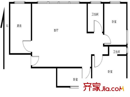 萬科城3室 戶型圖