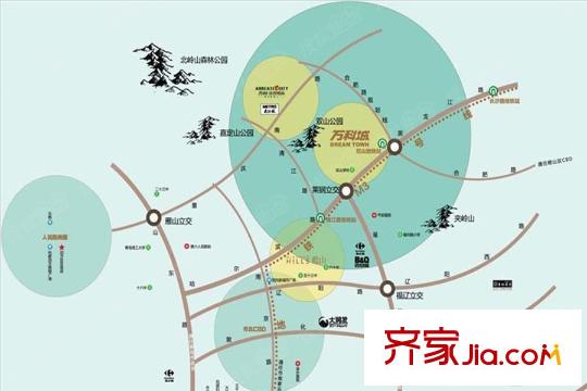 萬科城交通圖區(qū)位圖