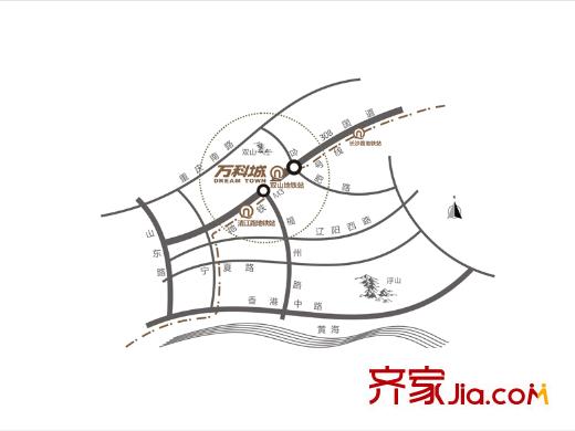 萬科城交通圖