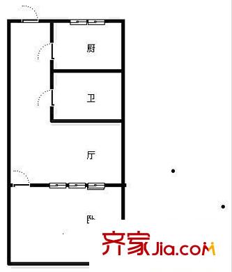 四方實驗小區(qū) 1室 戶型圖