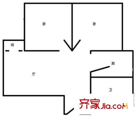宜昌馨苑戶型圖宜昌馨園 2室 戶型圖 2室2廳1衛(wèi)1廚