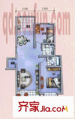 百通馨苑三區(qū)戶型圖戶型圖 2室1廳1衛(wèi)1廚
