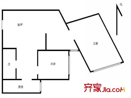 福安小區(qū) 2室 戶型圖