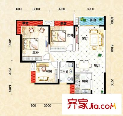 楓平方米398F區(qū) B戶型