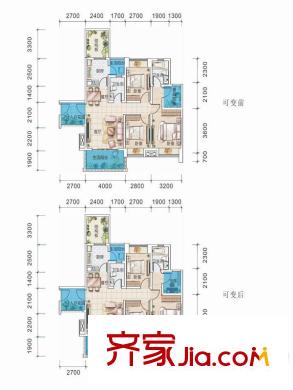 英酈莊園?曼城F1戶型 3室2廳2衛(wèi)1廚