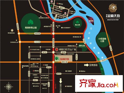 卓信金楠天街區(qū)位圖