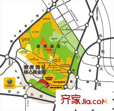 五方校園廣場(chǎng)區(qū)位圖