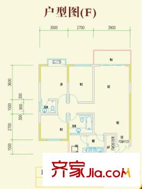 美集財富時代F戶型 3室2廳2衛(wèi)1廚