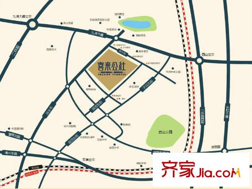 匯川喜來(lái)公社交通圖